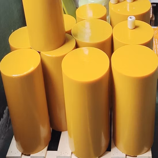 Yellow Color Hardness 90 a 500 mm / 1000 mm Length PU Polyurethane Plastic Rod