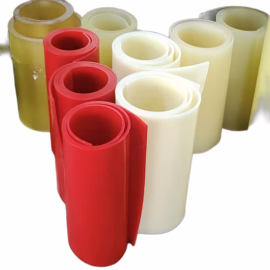 Factory Low Price Custom Red Color Plastic PU Polyurethane Sheet in Roll