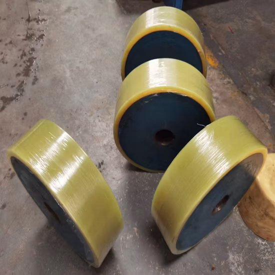 China Factory Directly Sell PU Wheel PU Roller Rubber Coating Any Size Roller Hardness Range 20-98A