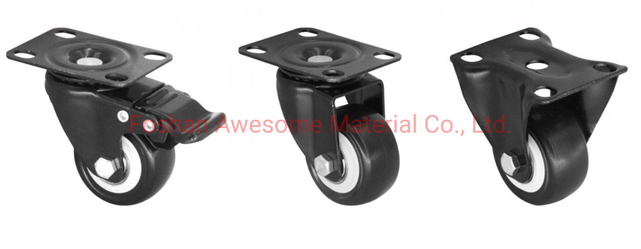 1.5&quot; Small Size Light Duty PU Caster Cart Wheel