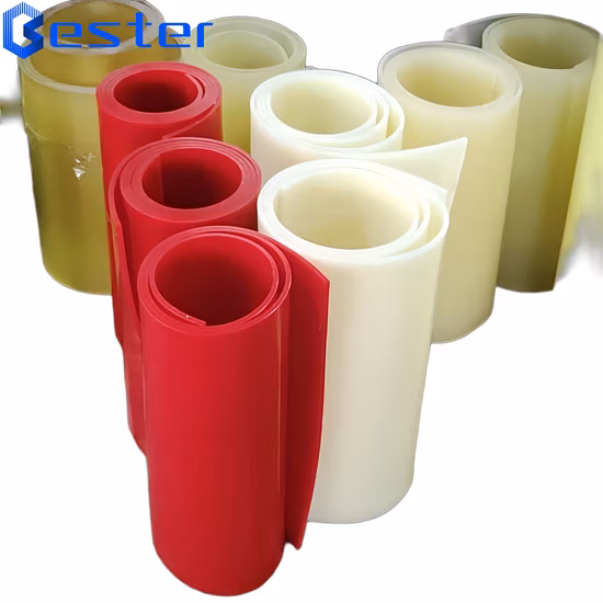 Factory Low Price Custom Red Color Plastic PU Polyurethane Sheet in Roll