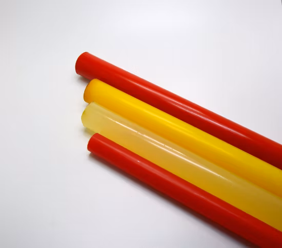 Yellow Color Hardness 90 a 500 mm / 1000 mm Length PU Polyurethane Plastic Rod