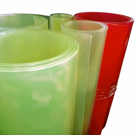 Abrasion-Resistant Customized Red Color PU Sheet in 12mm Thickness