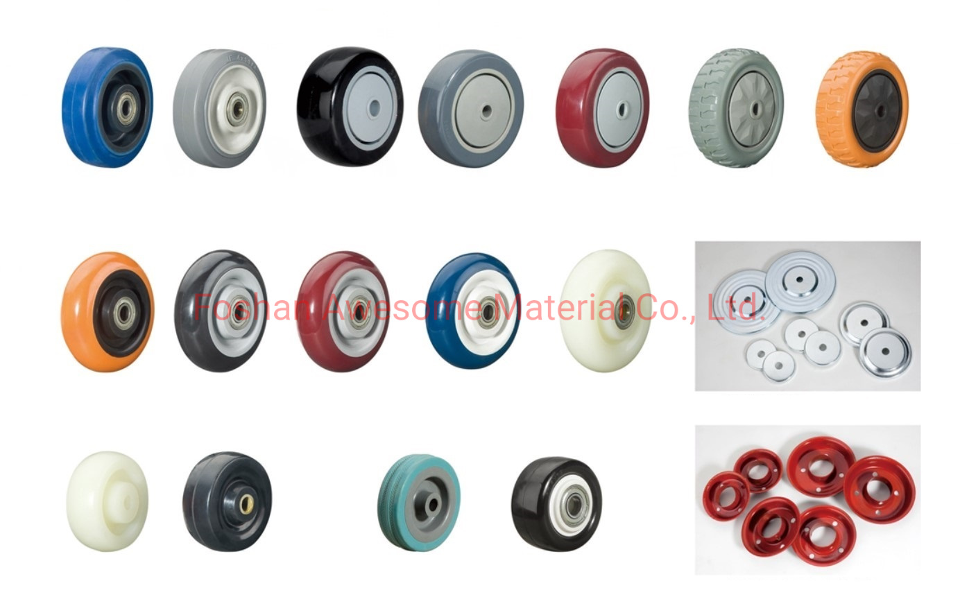 1.5 Inch, 2.0 Inch, Zinc Plated Orange Color Light Duty Caster for Furniture or Other Equipments