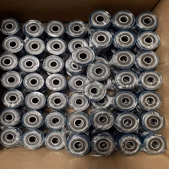 Customized 6005RS Bearing PU Wheel Roller Hardness 92A for Packing Facility